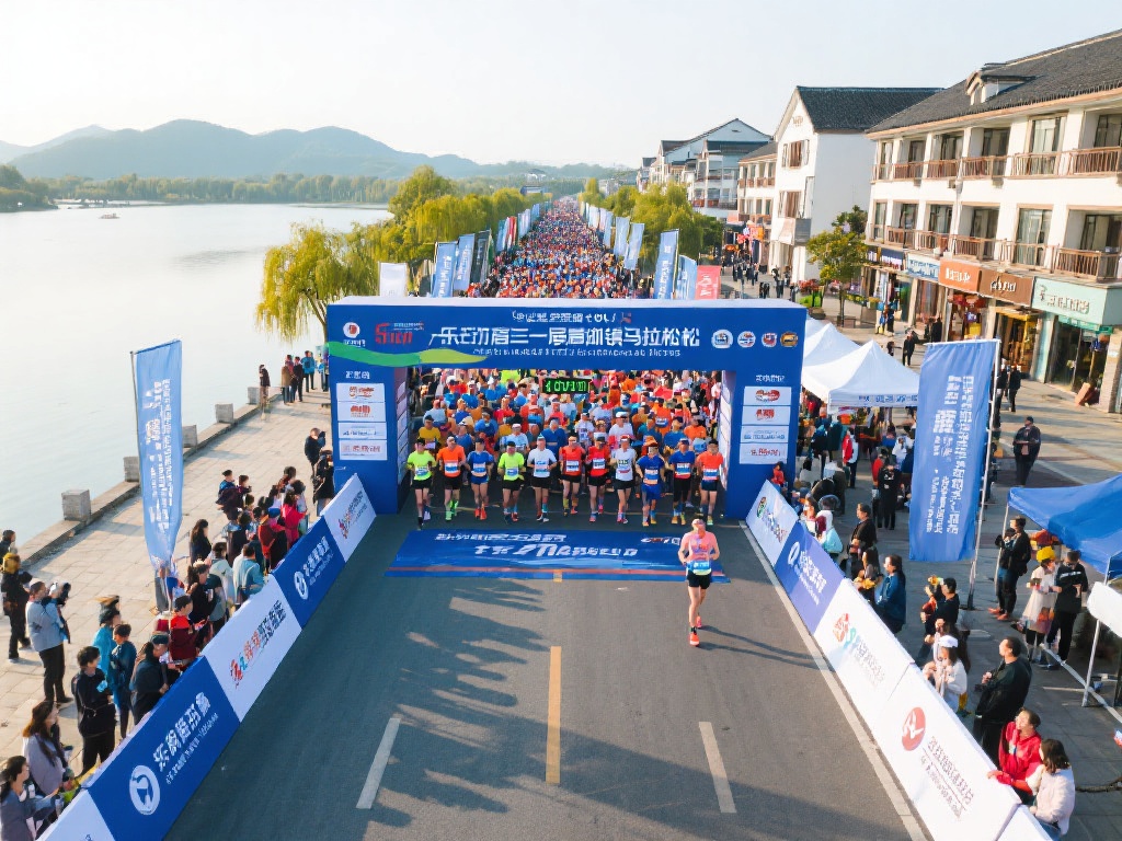 以去年的湖镇马拉松为例，这场由乐竞体育主办的赛事吸